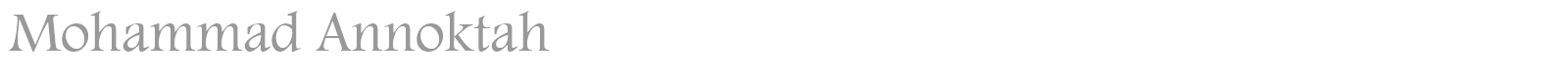 Mohammad Annoktah font preview